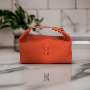 Hermes Orange Bride-a-Brac handbag purse pouch New condition with box